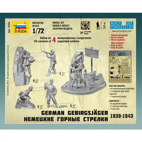 Zvezda German Gebirgsjager makett 1:72 (6154Z)