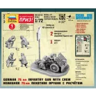 Zvezda German 75-mm Infantry Gun makett 1:72 (6156Z)
