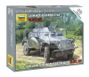 Zvezda Sd.Kfz.222 Armored Car makett 1:100 (6157Z)