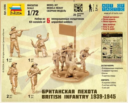 Zvezda British Infantry /1939-42/ makett 1:72 (6166Z)