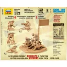 Zvezda British Machine Gun w/crew 39-42 makett 1:72 (6167Z)