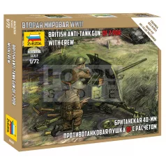   Zvezda British QF 2-pdr Anti Tank Gun w/crew makett 1:72 (6169Z)