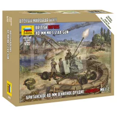 Zvezda British Bofors 40mm Mk-2 AA-Gun makett 1:72 (6170Z)
