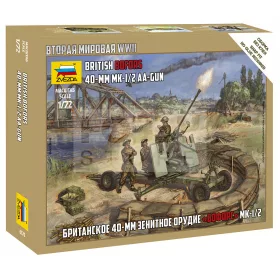 Zvezda British Bofors 40mm Mk-2 AA-Gun makett 1:72 (6170Z)