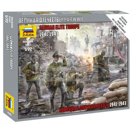 Zvezda German Elite Troops 1939-43 makett 1:72 (6180Z)