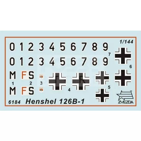 Zvezda Henschel 126B makett 1:144 (6184Z)