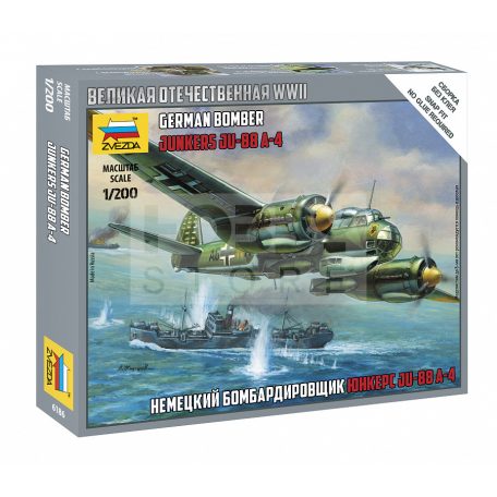 Zvezda Ju-88 A4 makett 1:200 (6186Z)