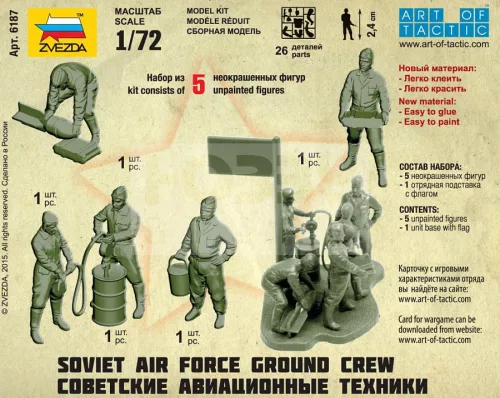Zvezda Soviet Airforce Ground Crew makett 1:72 (6187Z)