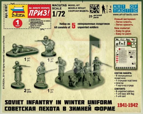 Zvezda Soviet Infantry Winter uniform makett 1:72 (6197Z)