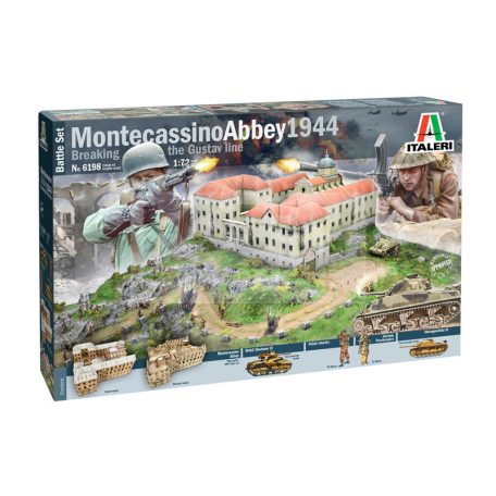 Italeri Montecassino Abbey 1944 Breaking the Gustav Line - BATTLE SET 1:72 figura makett 6198IT