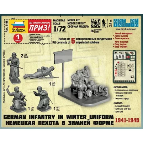 Zvezda German Infantry - Winter uniform makett 1:72 (6198Z)