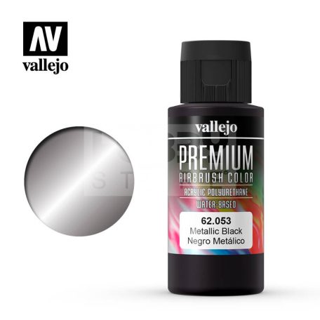 Vallejo Premium RC Colors Metallic Black akrilfesték (60 ml) 62053V