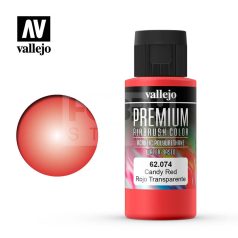   Vallejo Premium RC Colors Candy Red akrilfesték (60 ml) 62074V