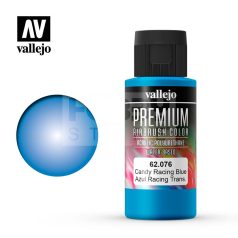   Vallejo Premium RC Colors Candy Racing Blue akrilfesték (60 ml) 62076V