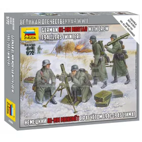 Zvezda German 80 mm Mortar w/Crew makett 1:72 (6209Z)