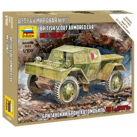 Zvezda British Armored Car Daimler Mk-1 makett 1:100 (6229Z)