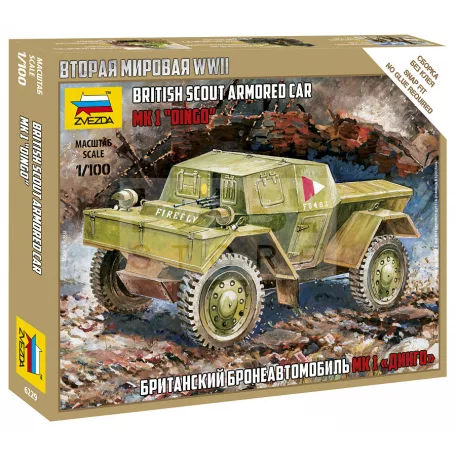 Zvezda British Armored Car Daimler Mk-1 makett 1:100 (6229Z)