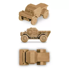 Zvezda British Armored Car Daimler Mk-1 makett 1:100 (6229Z)