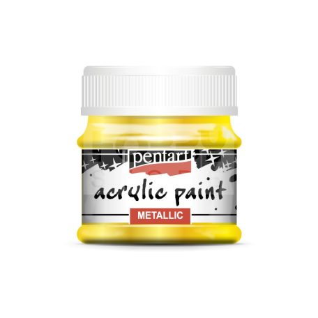 Pentart Metál sárga színű akrilfesték - hobbi festék 50 ml 6237