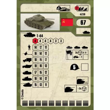 Zvezda T-44 Soviet Tank makett 1:100 (6238Z)