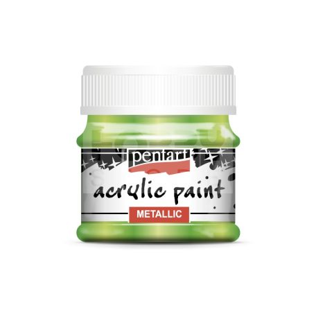 Pentart Metál világoszöld színű akrilfesték - hobbi festék 50 ml 6239