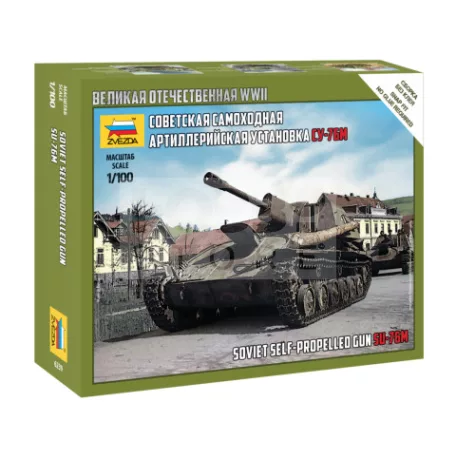 Zvezda SU-76M Soviet S.P.Gun makett 1:100 (6239Z)