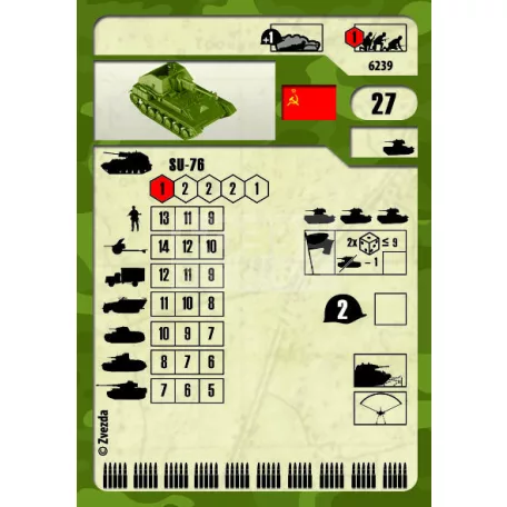 Zvezda SU-76M Soviet S.P.Gun makett 1:100 (6239Z)
