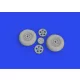 Eduard Accessories Spitfire Mk.IX wheels 5spoke 1/24 AIRFIX - kerékkészlet