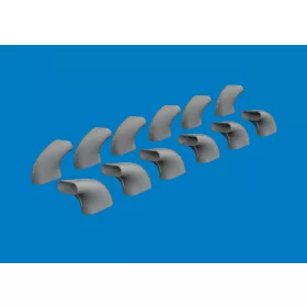   Eduard Accessories Bf 109G-5/6 exhaust stacks PRINT for Airfix - 3D nyomtatott kipufogócsonkok