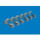 Eduard Accessories Bf 109G-5/6 exhaust stacks PRINT for Airfix - 3D nyomtatott kipufogócsonkok