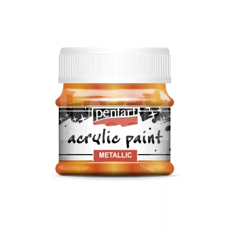 Pentart Metál narancs színű akrilfesték - hobbi festék 50 ml 6242