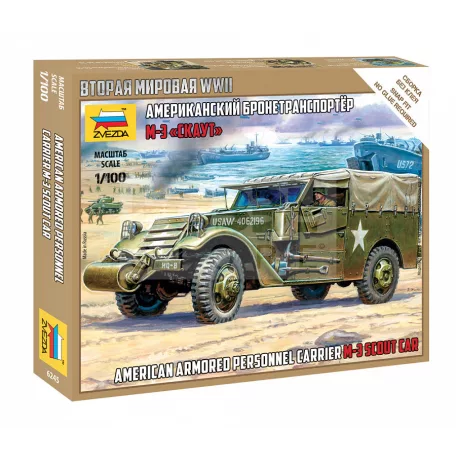 Zvezda M-3 Scout Car makett 1:100 (6245Z)