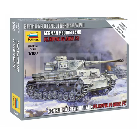 Zvezda Panzer IV Ausf. F2 makett 1:100 (6251Z)