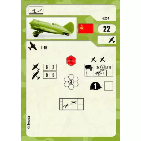 Zvezda I-16 Soviet Fighter makett 1:144 (6254Z)