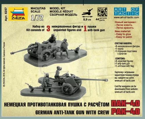 Zvezda Pak-40 makett 1:72 (6257Z)