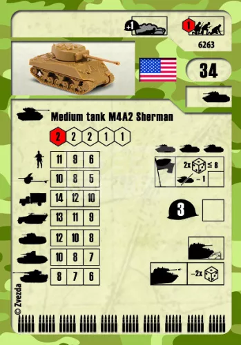 Zvezda Sherman M4 makett 1:100 (6263Z)