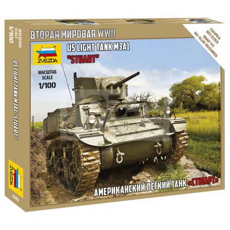 Zvezda Stuart US-Tank makett 1:100 (6265Z)