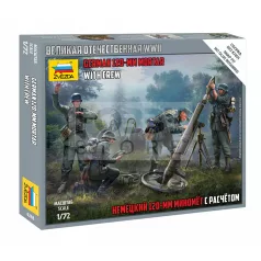 Zvezda - German 120mm Mortar w/Crew makett 1:72 (6268Z)