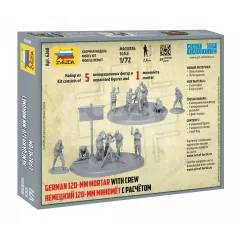 Zvezda - German 120mm Mortar w/Crew makett 1:72 (6268Z)