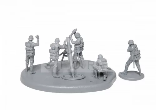 Zvezda - German 120mm Mortar w/Crew makett 1:72 (6268Z)