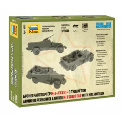   Zvezda Soviet M-3 Scout Car with Machine Gun makett 1:100 (6273Z)
