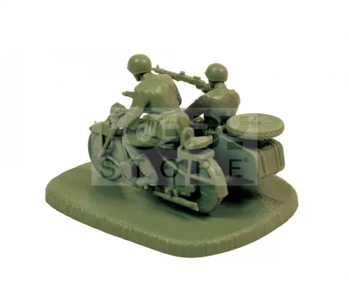 Zvezda Soviet M-72 Sidecar Motorcycle w/Crew makett 1:72 (6277Z)