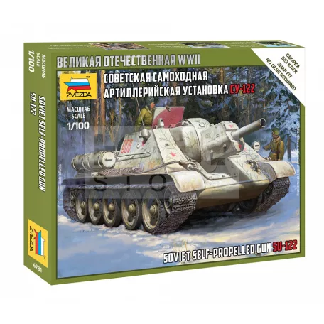 Zvezda Soviet Self Propelled Gun SU-122 makett 1:100 (6281Z)