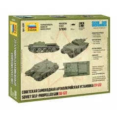 Zvezda Soviet Self Propelled Gun SU-122 makett 1:100 (6281Z)