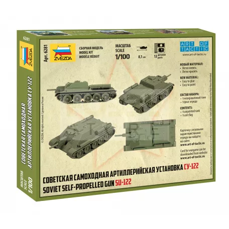 Zvezda Soviet Self Propelled Gun SU-122 makett 1:100 (6281Z)
