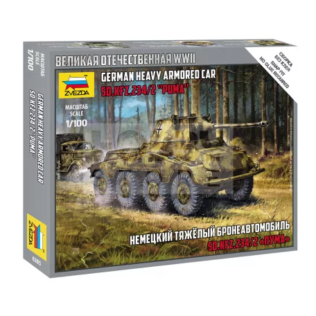 Zvezda Sd.Kfz.234 Puma makett 1:100 (6285Z)