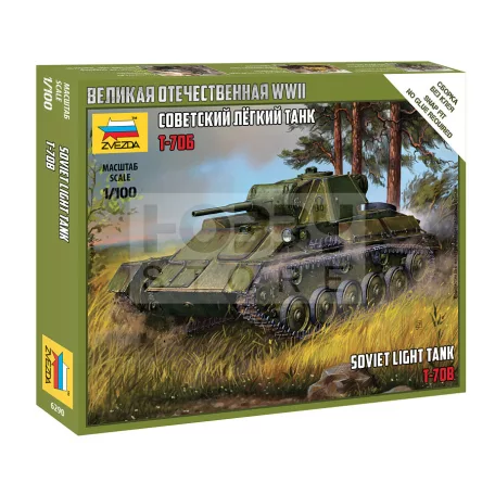 Zvezda T-70B Soviet Tank makett 1:100 (6290Z)