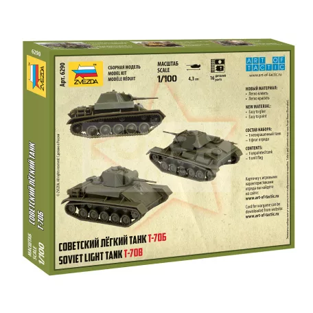 Zvezda T-70B Soviet Tank makett 1:100 (6290Z)
