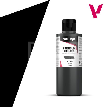 Vallejo Premium RC Colors Black akrilffesték (200 ml) 63020V