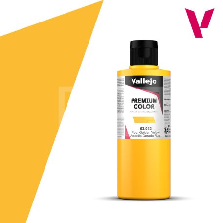 Vallejo Premium RC Colors Fluorescent Golden Yellow akrilffesték (200 ml) 63032V